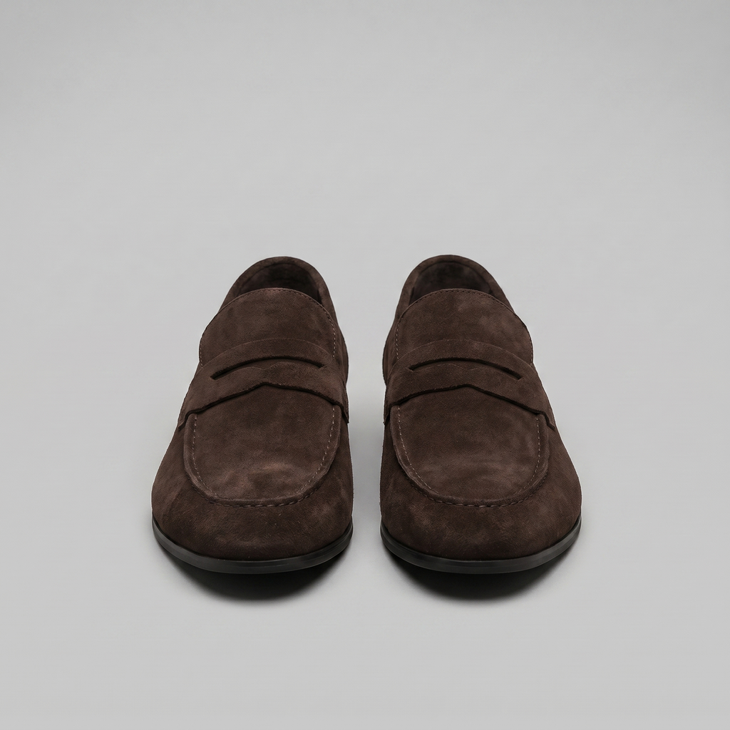 Men's Suede Penny Loafers - Smart Slip-On Shoes