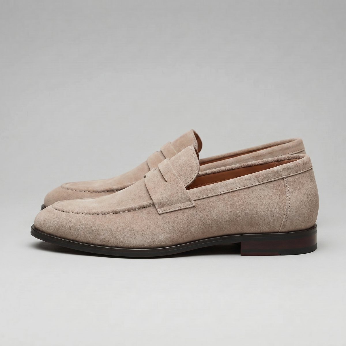 Men's Suede Penny Loafers - Smart Slip-On Shoes