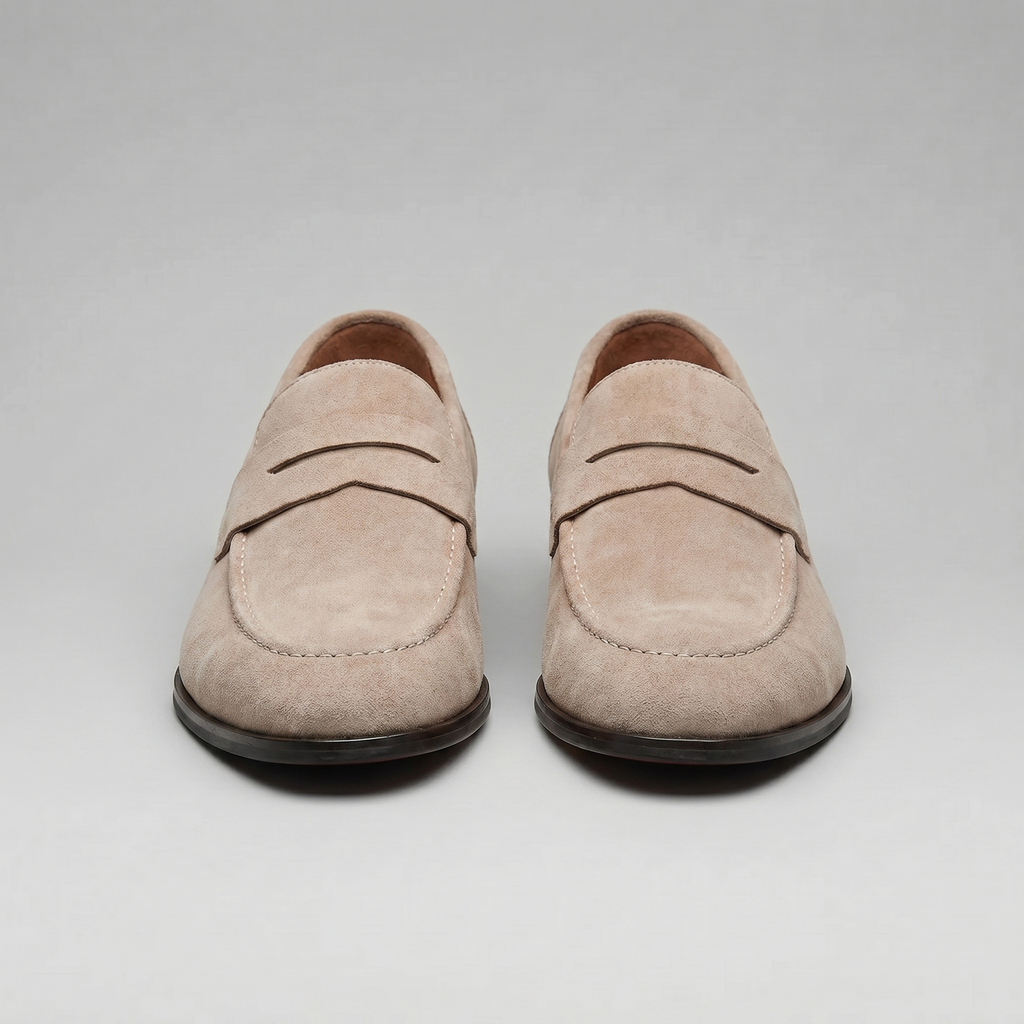 Men's Suede Penny Loafers - Smart Slip-On Shoes
