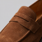 Men's Suede Penny Loafers - Smart Slip-On Shoes