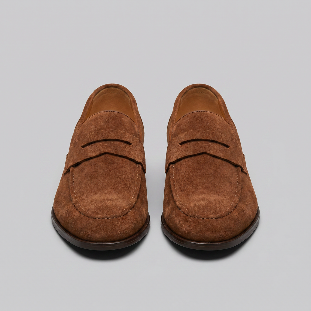 Men's Suede Penny Loafers - Smart Slip-On Shoes