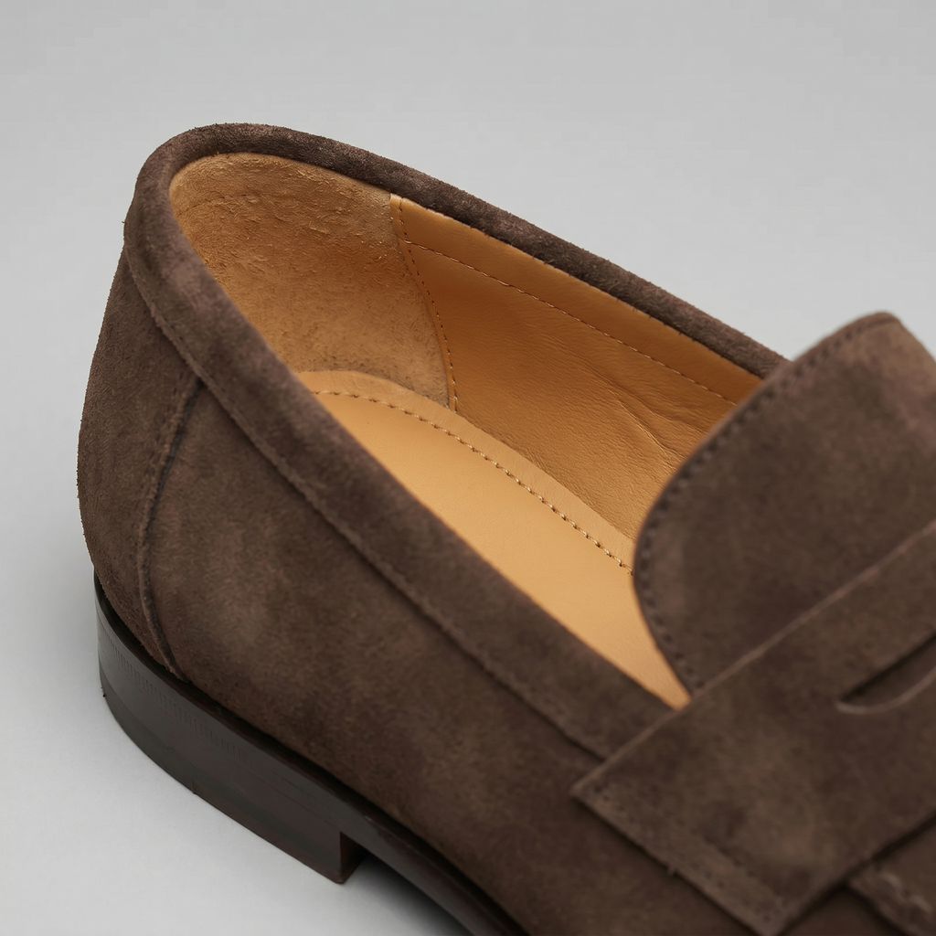 Men's Suede Penny Loafers - Smart Slip-On Shoes