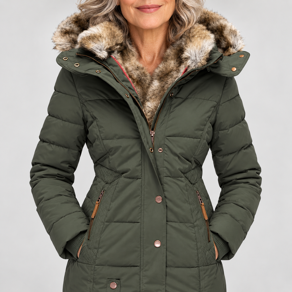Women's Hooded Coat - Adjustable Longline Outerwear