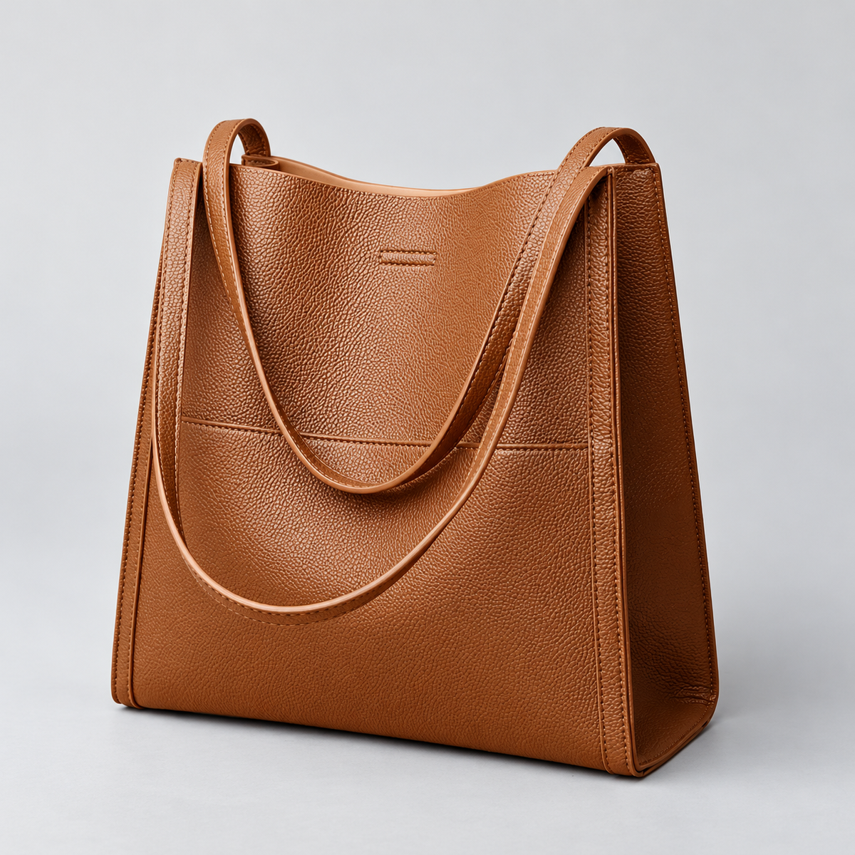 Women's shoulder bag with twin handles and front pocket