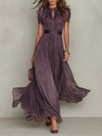 Zinara | Lace-Trim Maxi Dress
